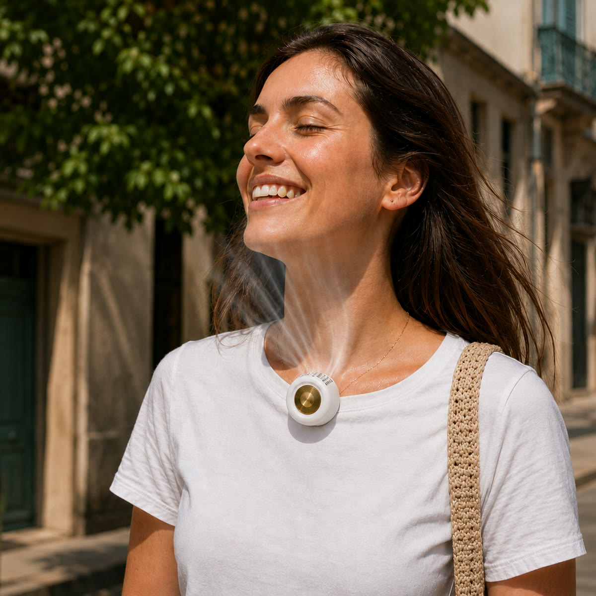Avant / Après : visage qui ruisselle de chaleur vs au frais avec AirPoche